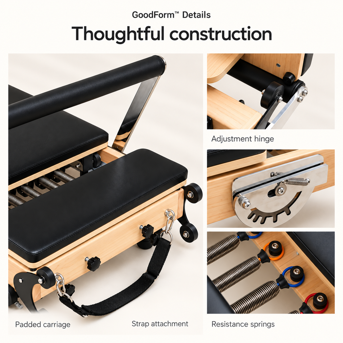 GoodForm™ Wooden Studio Pilates Reformer