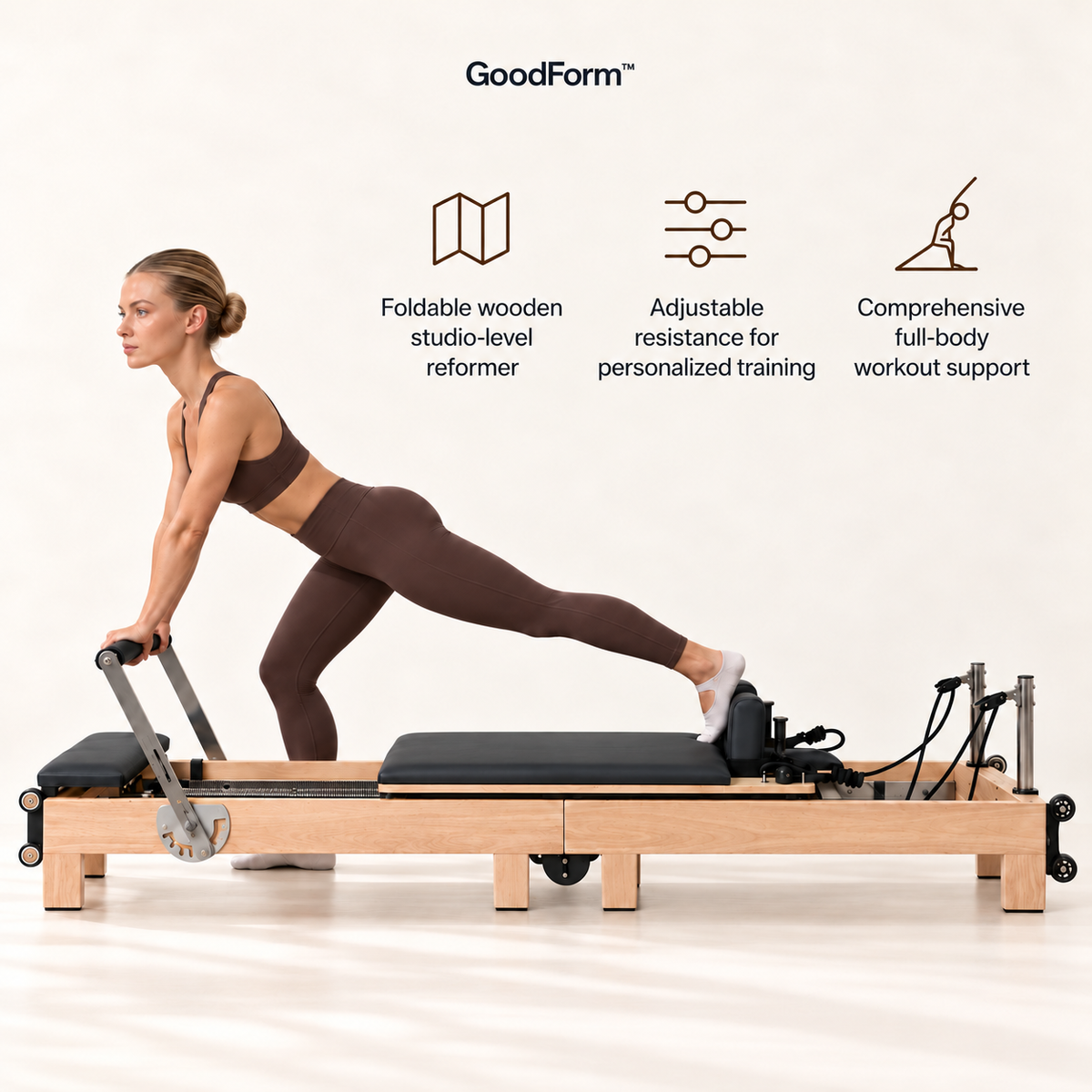 GoodForm™ Wooden Studio Pilates Reformer