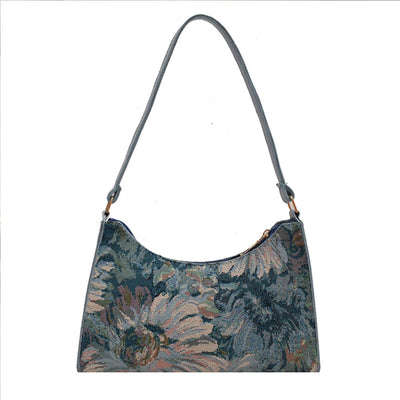 Women's Underarm Bags Autumn 2022 Trendy New Oil Painting Shoulder Bag Cute Simple Handbags And Purses Female Travel Small Totes