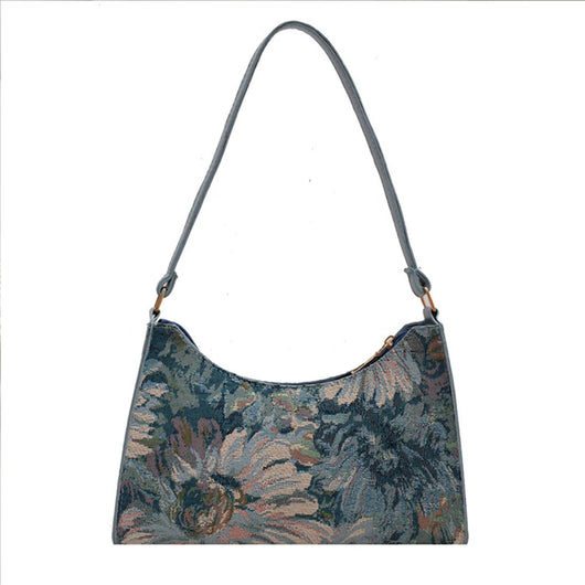 Women's Underarm Bags Autumn 2022 Trendy New Oil Painting Shoulder Bag Cute Simple Handbags And Purses Female Travel Small Totes