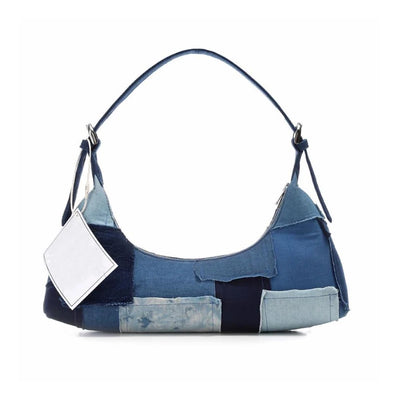 Trendy Patchwork Canvas Underarm Bag Retro Women's Clutch Bag Designer Handbag Luxury Shoulder Bags For Women Bolsa De Hombro