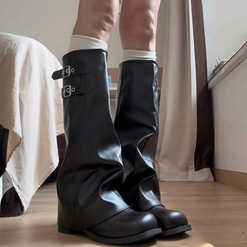 Elodie Buckle Moto Boots