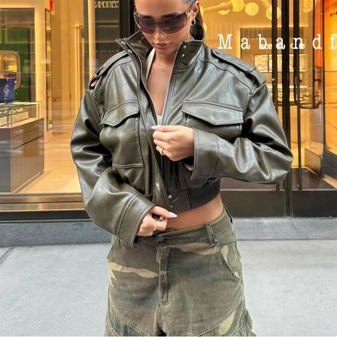 Arden Cropped Moto Jacket