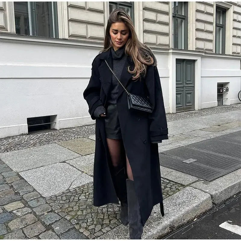 Evelyn Belted Long Coat