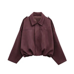 Romy Faux Suede Bomber Jacket