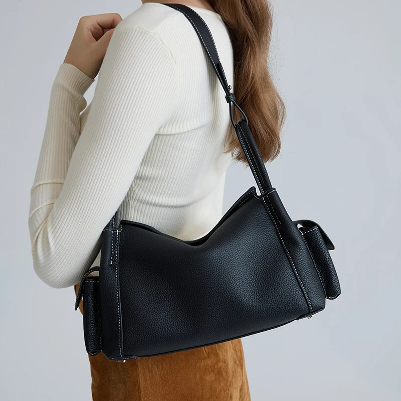 Aveline Leather Shoulder Bag