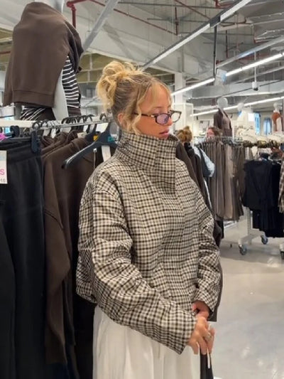 Vintage Plaid Zip Up Jacket