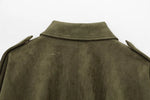 Romy Faux Suede Bomber Jacket