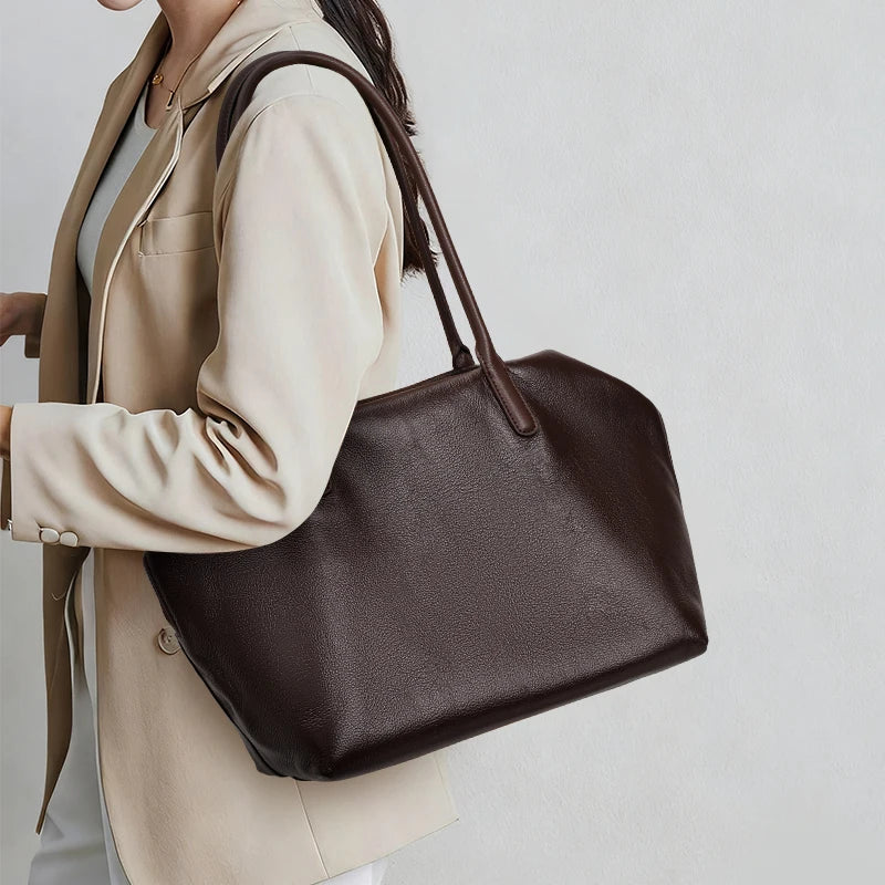 Virelle Leather Tote Bag