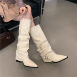Sabine Buckle Knee-High Boots