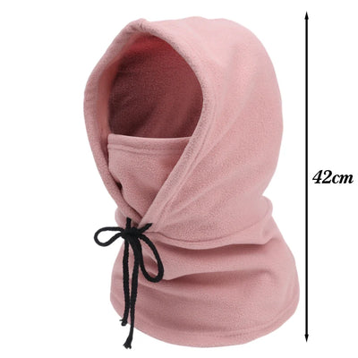 Winter Thermal Fleece Hat Hooded Outdoor Windproof Cold Warm Skiing Sport Men Women Neck Warmer Cycling Face Mask Masked Caps