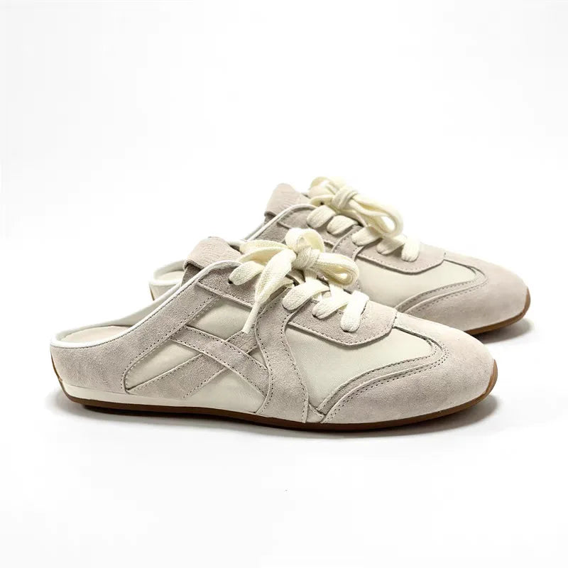 Tessa Retro Lace-Up Mules