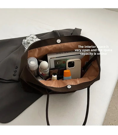 Faux Suede Solid Color High Quality Fashionable Versatile Handbag 2026 Women's Product Hot Selling Large Capacity Shoulder Bag