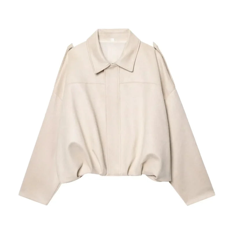 Romy Faux Suede Bomber Jacket