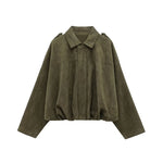 Romy Faux Suede Bomber Jacket