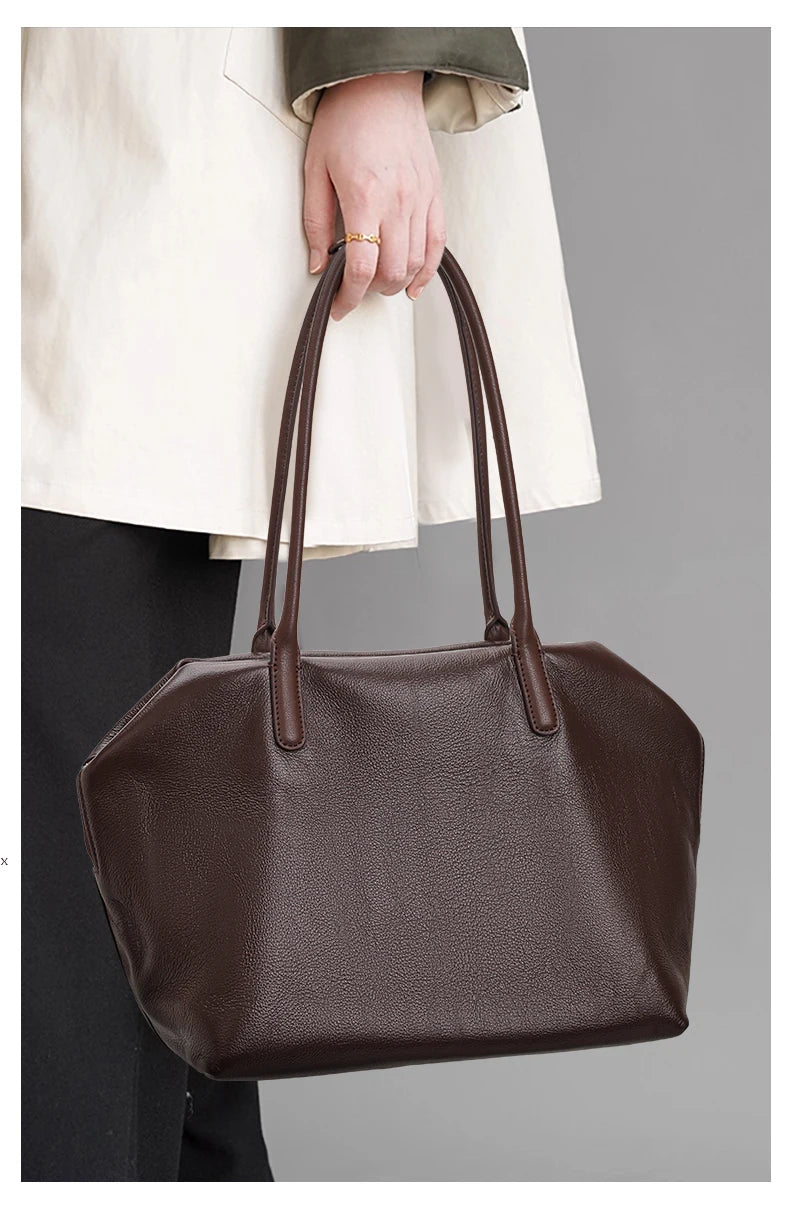 Virelle Leather Tote Bag