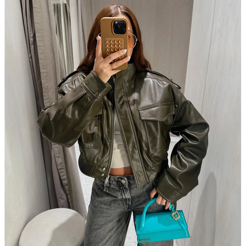 Arden Cropped Moto Jacket