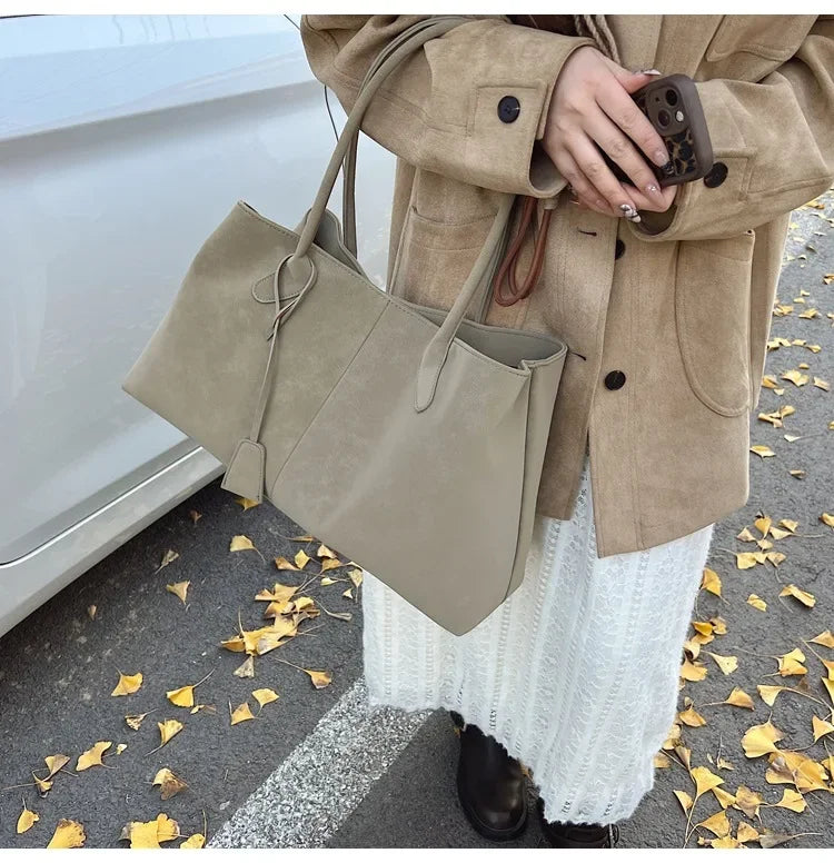 Amara Suede Shoulder Bag