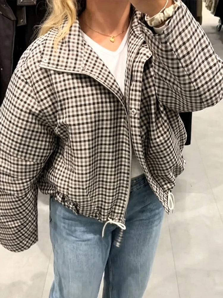 Harlow Plaid Zip Jacket