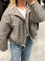 Harlow Plaid Zip Jacket