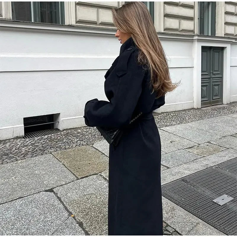 Evelyn Belted Long Coat