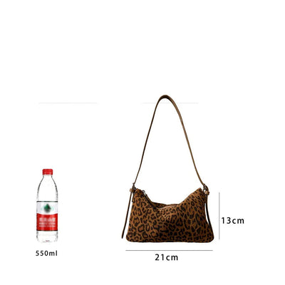 Fashion Leopard Print Mobile Phone Bag Commute Matte New Women's Bag Versatile Leather Crossbody Bag Trendy Small Shoulder Bags