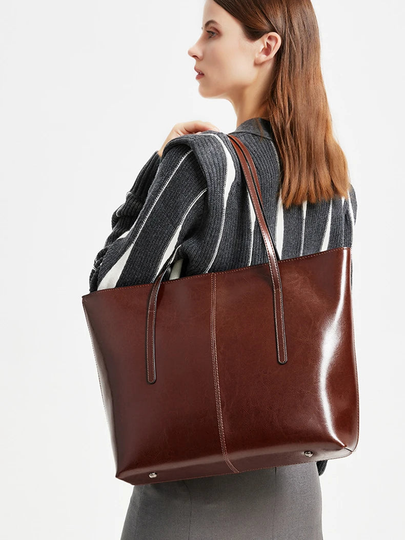 Sutton Leather Tote