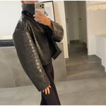 Sienna Croc-Embossed Jacket