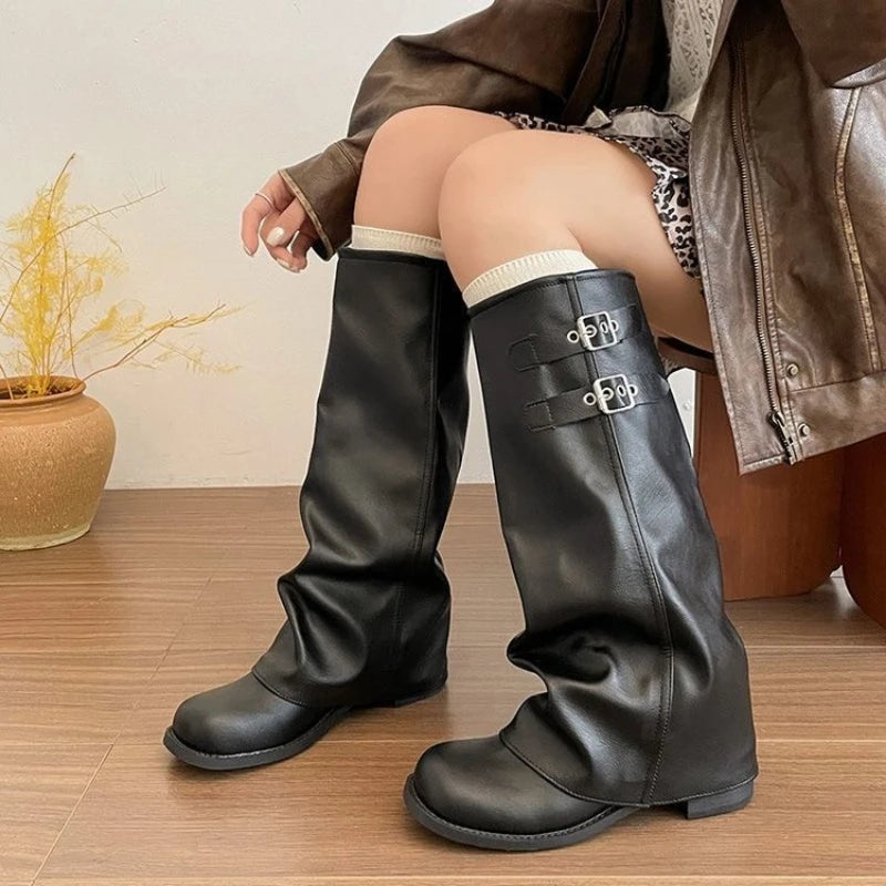 Elodie Buckle Moto Boots