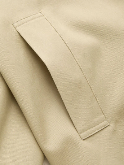 Khaki Cropped Jacket Fashion Bow Tie Collar Lantern Puff Sleeve Loose Coat 2026 Autumn Daily Dating Commuter Women's  Outerwear