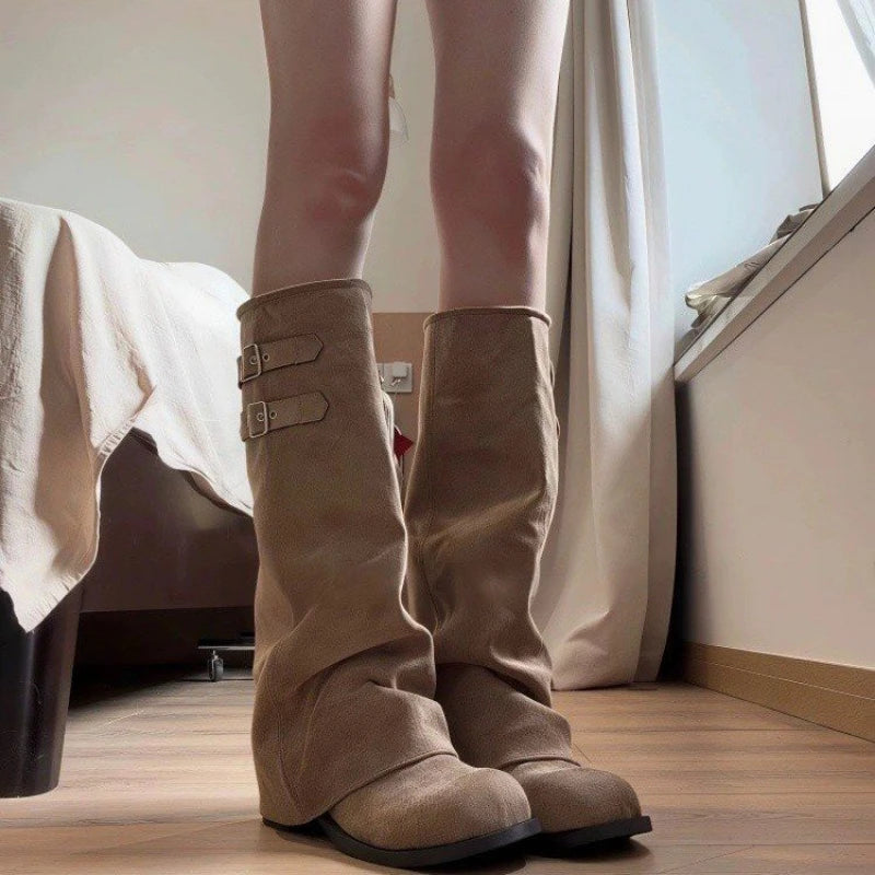 Elodie Buckle Moto Boots