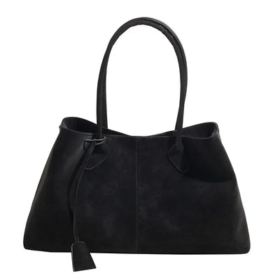 Faux Suede Solid Color High Quality Fashionable Versatile Handbag 2026 Women's Product Hot Selling Large Capacity Shoulder Bag