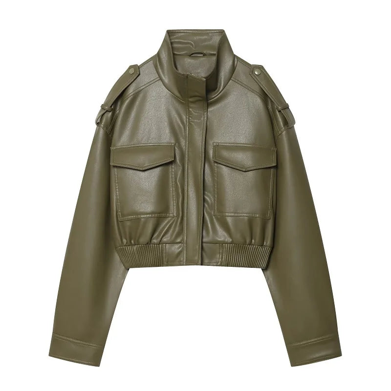 Arden Cropped Moto Jacket