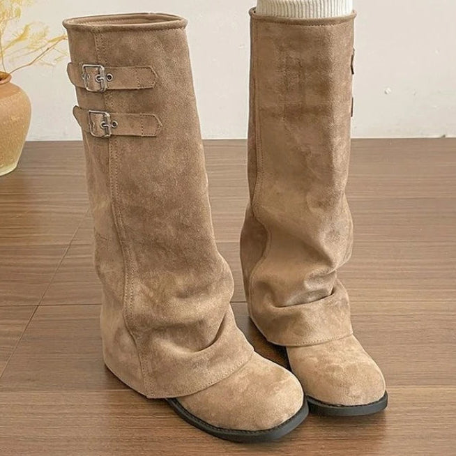 Elodie Buckle Moto Boots