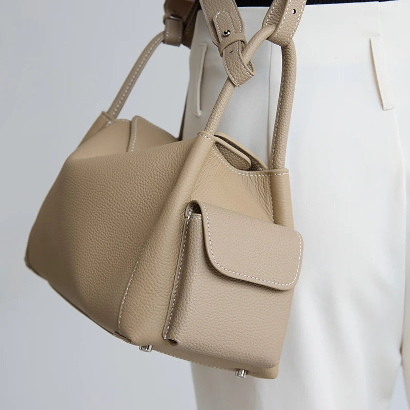 Aveline Leather Shoulder Bag