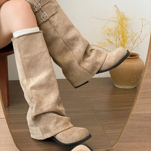 Elodie Buckle Moto Boots