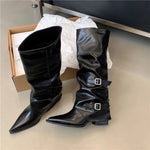 Sabine Buckle Knee-High Boots
