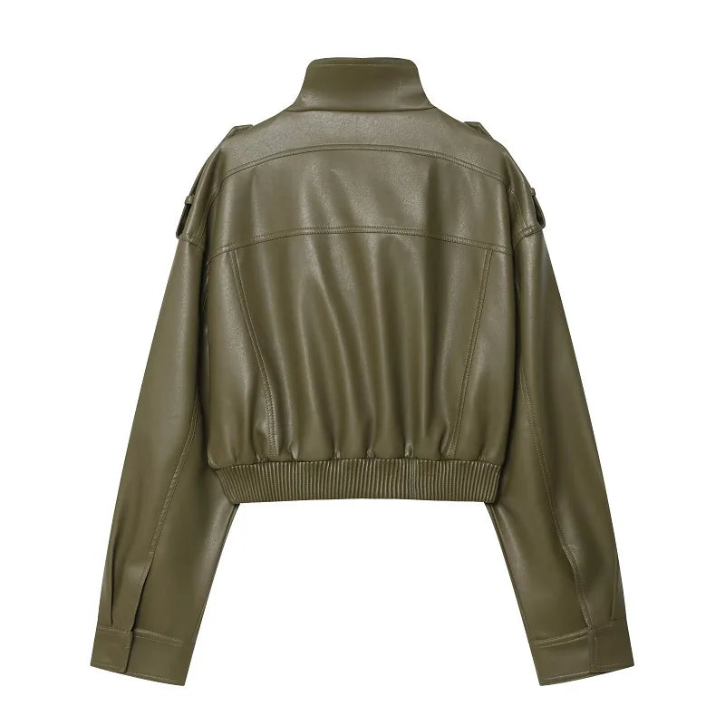 Arden Cropped Moto Jacket