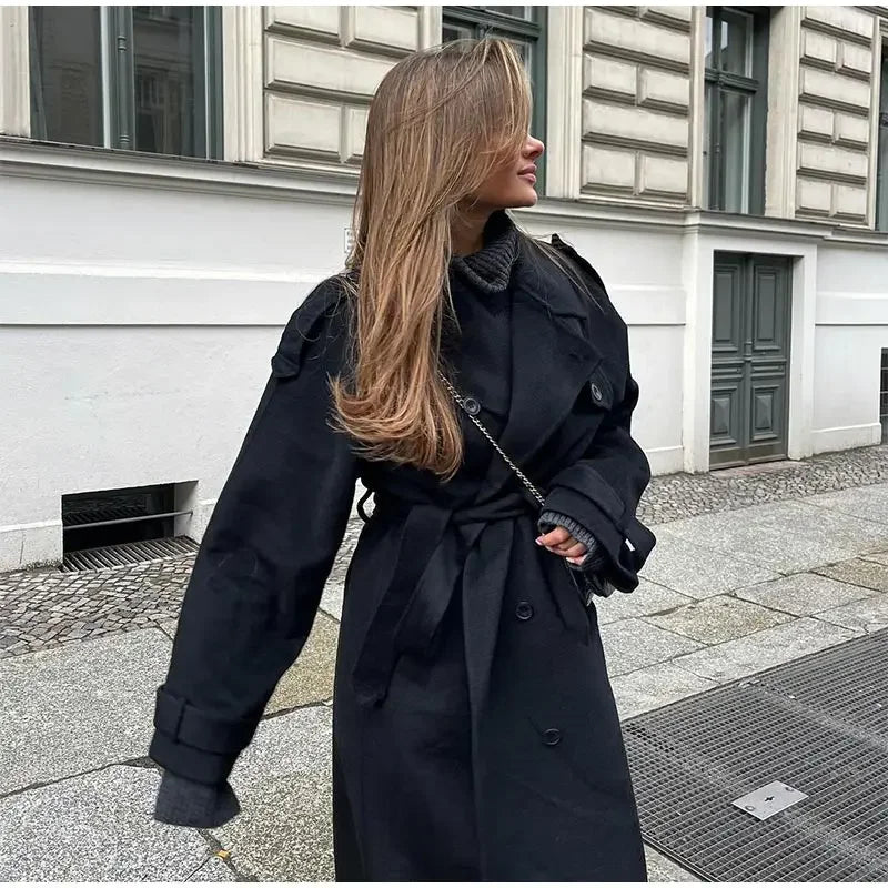 Evelyn Belted Long Coat