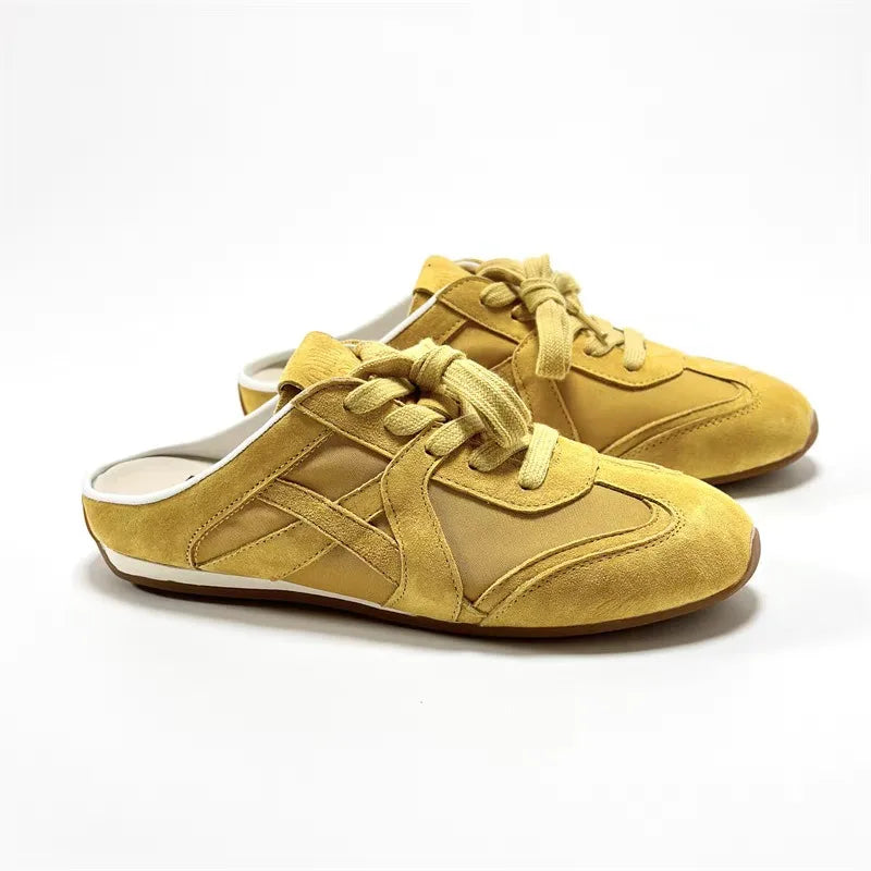 Tessa Retro Lace-Up Mules