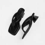 Amelie Square-Toe Heeled Sandals