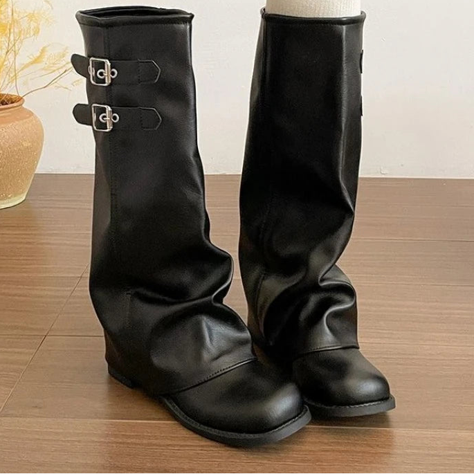Elodie Buckle Moto Boots