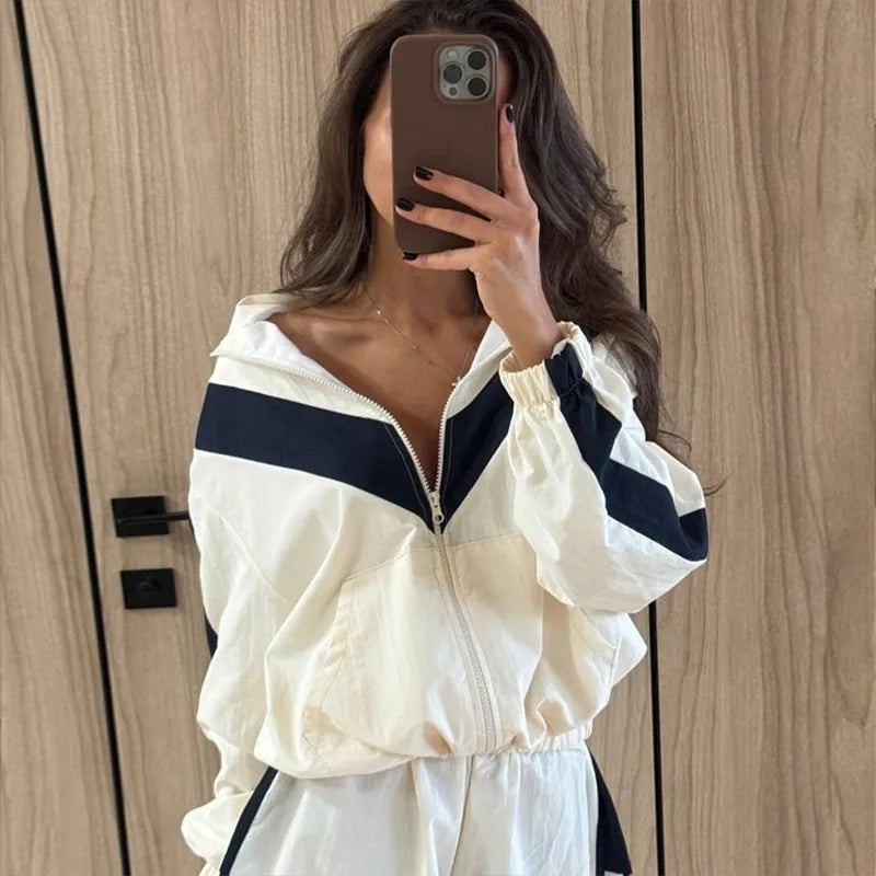 Colorblock Cropped Windbreaker