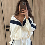 Colorblock Cropped Windbreaker
