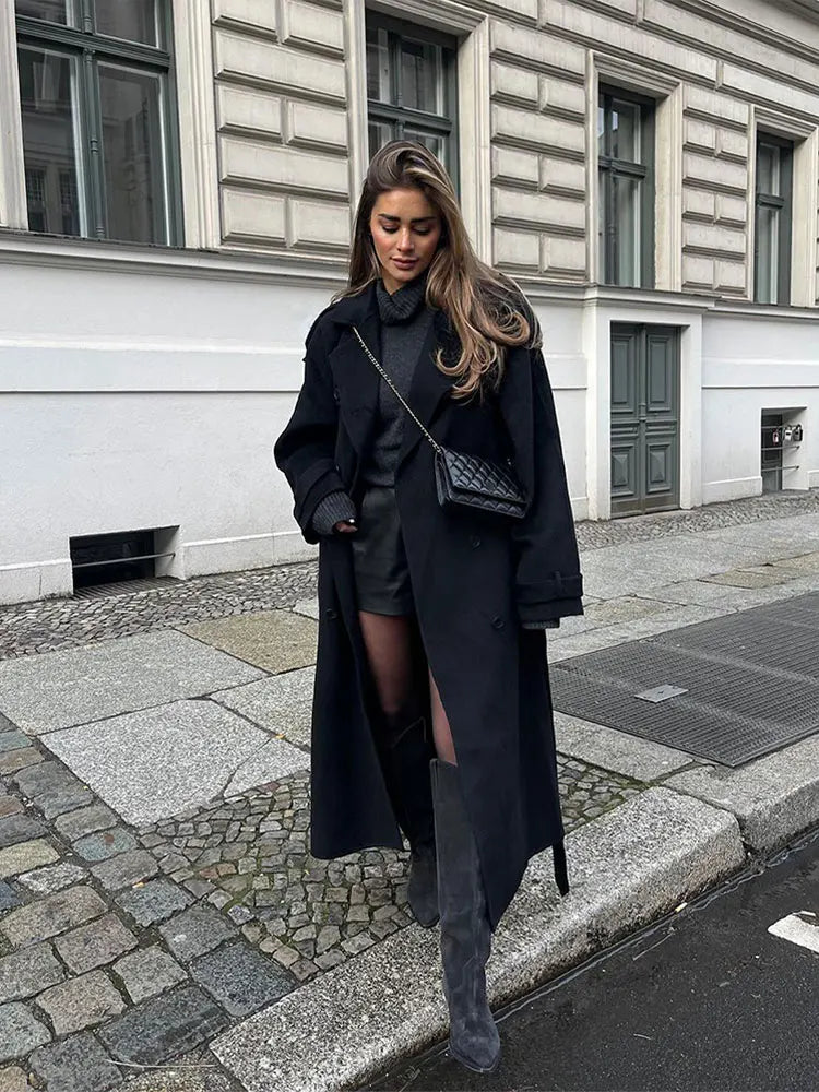 Evelyn Belted Long Coat