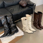 Sabine Buckle Knee-High Boots