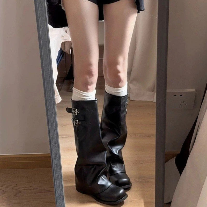 Elodie Buckle Moto Boots