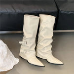 Sabine Buckle Knee-High Boots