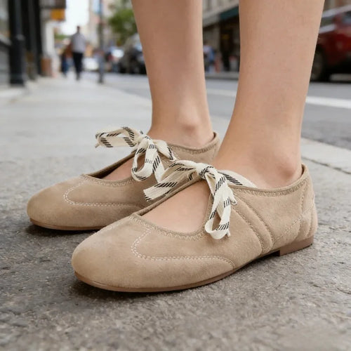 Lauren Lace-up Ballet Flats