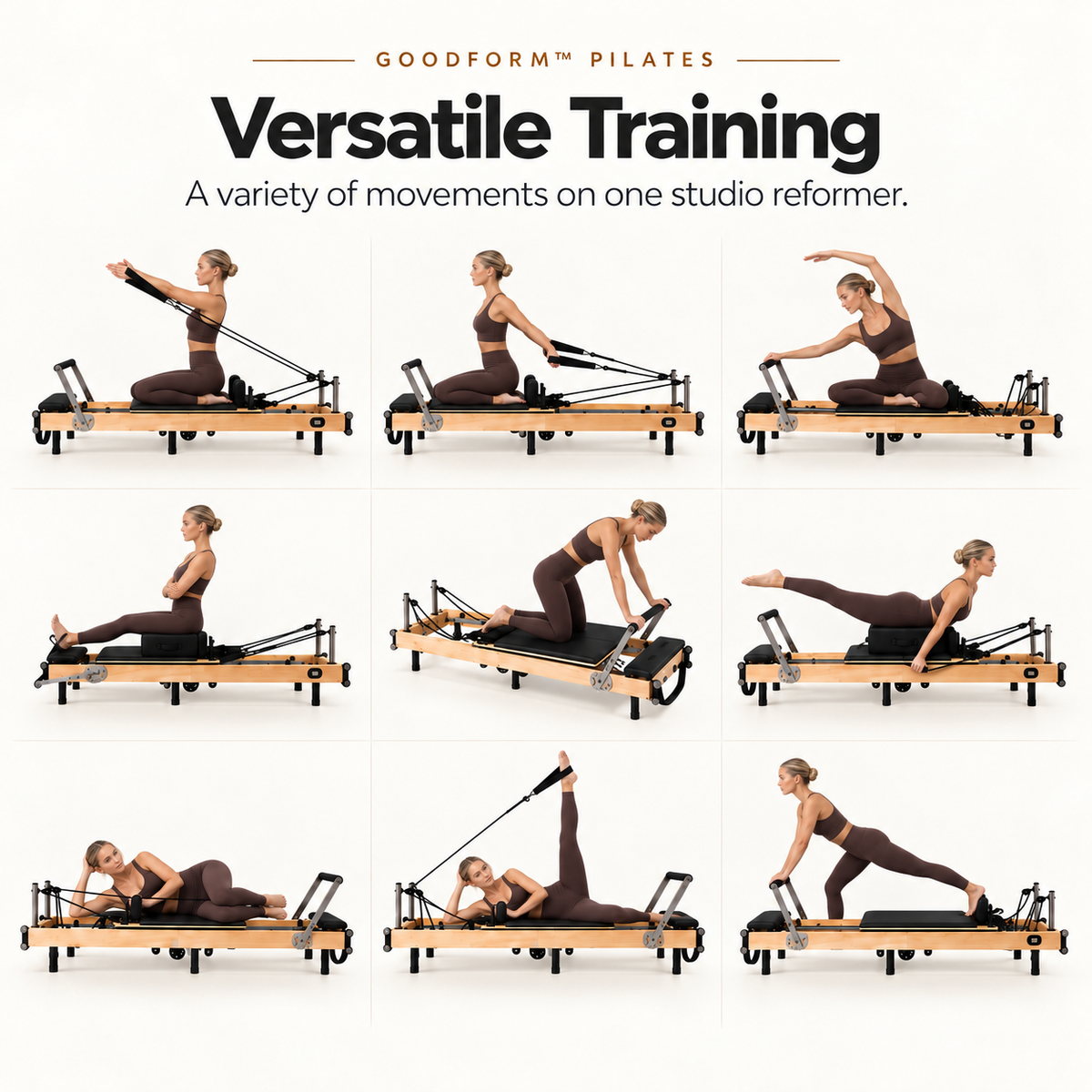 GoodForm™ Wooden Studio Pilates Reformer